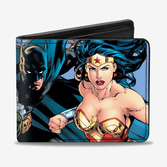 DC Comics Justice League Men's Bifold Wallet - Picture 1 of 16